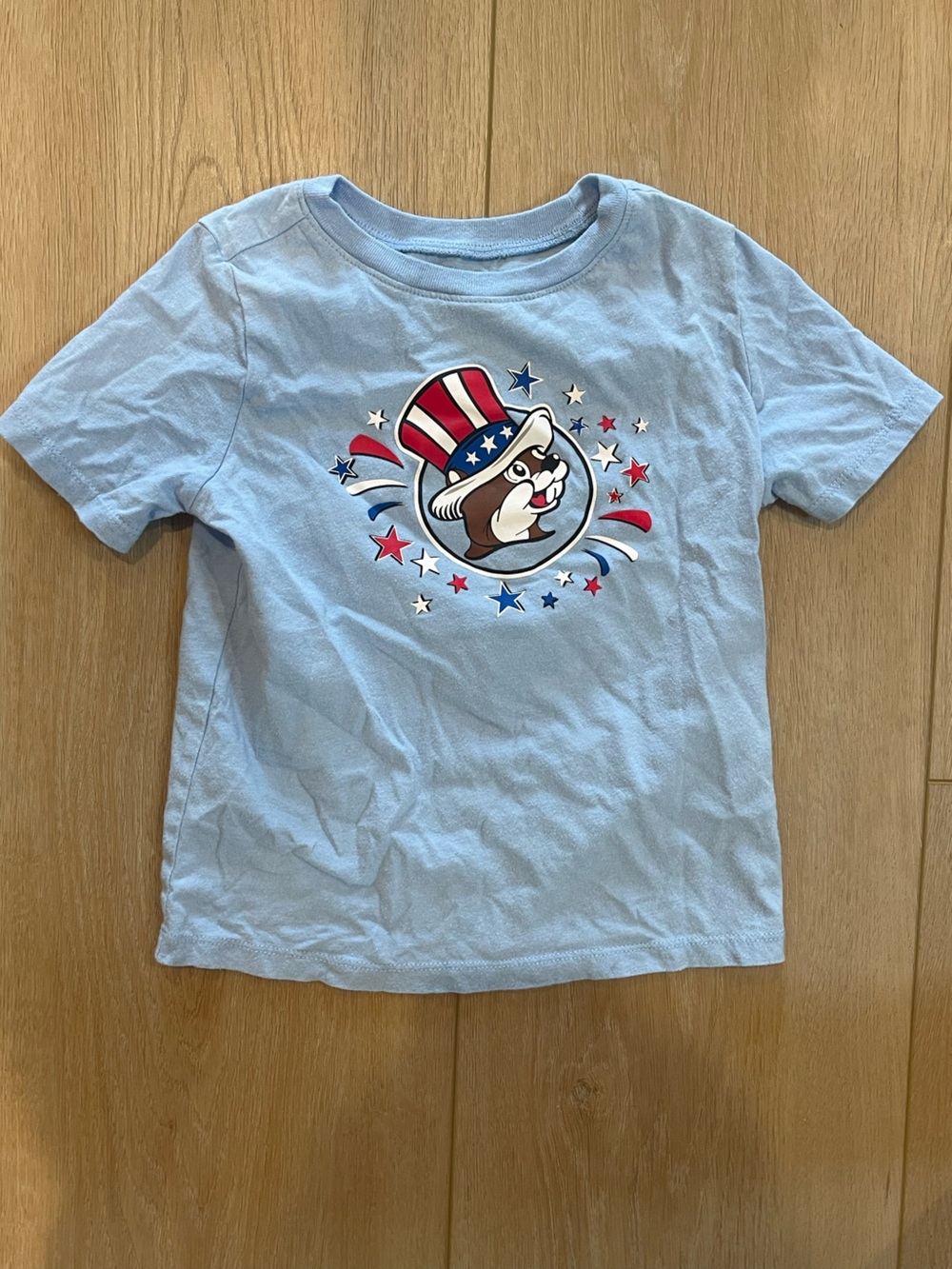 Buc-ee’s Kids Light Blue 4th of July Graphic Tee 4T